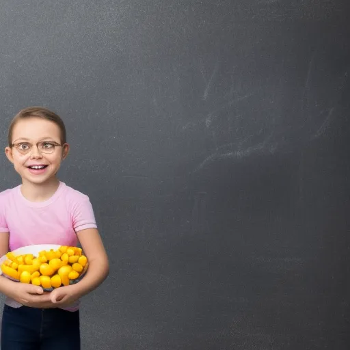 

Une image montrant un enfant souriant et heureux en train de manger une variété de plats sains et nutritifs, accompagnée d'un adulte souriant et encourage