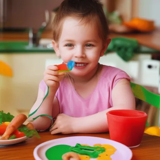 

Une image d'un enfant souriant tenant une assiette remplie de poisson frais et de légumes colorés, prêt à être cuisiné et dégust