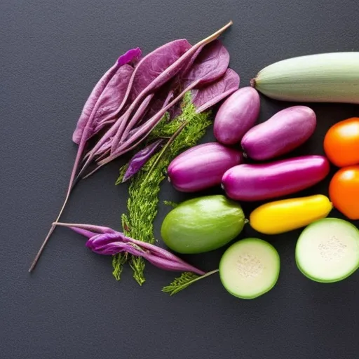 

Une image d'une assiette colorée remplie de légumes variés, de grains et de légumineuses, avec des herbes fraîches et des épices, serv